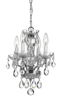 Traditional Crystal Four Light Chandelier in Polished Chrome (60|5534CHCLS)