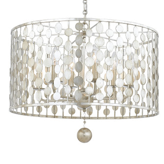 Layla Six Light Chandelier in Antique Silver (60|546SA)