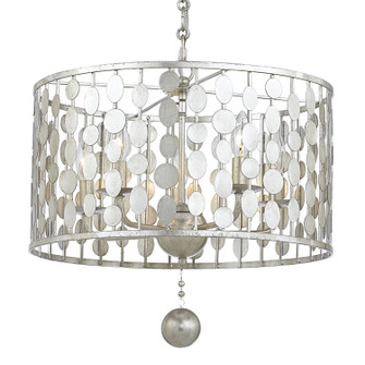 Layla Five Light Chandelier in Antique Silver (60|545SA)