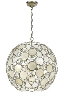 Palla Six Light Chandelier in Antique Silver (60|529SA)