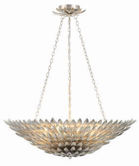 Broche Eight Light Chandelier in Antique Silver (60|519SA)