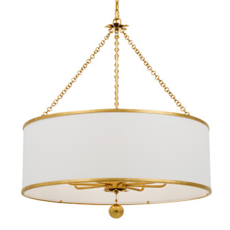 Broche Eight Light Chandelier in Antique Gold (60|515GA)