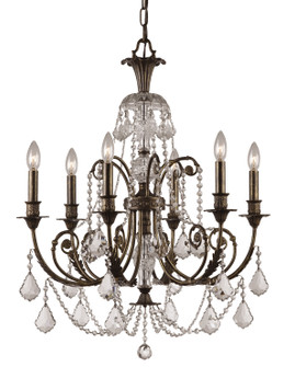 Regis Six Light Chandelier in English Bronze (60|5116EBCLSAQ)