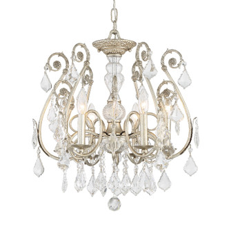 Regis Six Light Chandelier in Olde Silver (60|5115OSCLMWP)