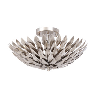 Broche Four Light Semi Flush Mount in Antique Silver (60|505SA)