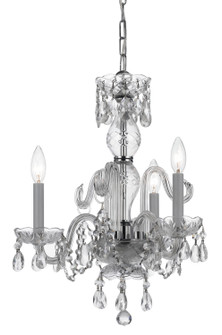 Traditional Crystal Three Light Mini Chandelier in Polished Chrome (60|5044CHCLS)