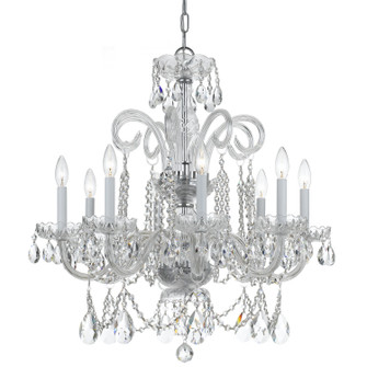 Traditional Crystal Eight Light Chandelier in Polished Chrome (60|5008CHCLMWP)