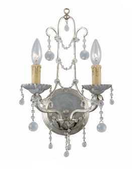 Paris Market Two Light Wall Sconce in Silver Leaf (60|4612SL)