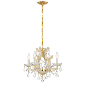 Maria Theresa Four Light Mini Chandelier in Gold (60|4474GDCLI)