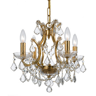 Filmore Four Light Mini Chandelier in Antique Gold (60|4454GACLSAQ)