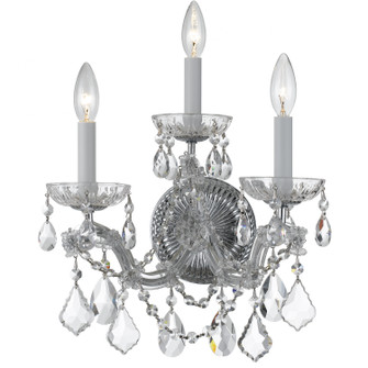 Maria Theresa Three Light Wall Sconce in Polished Chrome (60|4403CHCLMWP)