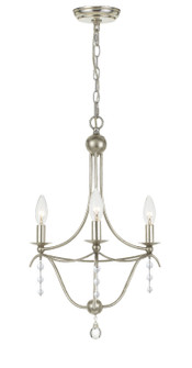 Metro Three Light Mini Chandelier in Antique Silver (60|433SA)