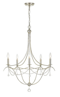 Metro Five Light Chandelier in Antique Silver (60|425SA)