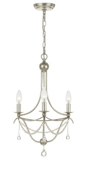 Metro Three Light Mini Chandelier in Antique Silver (60|423SA)
