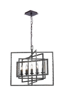 Capri Five Light Chandelier in Raw Steel (60|336RS)