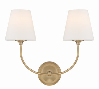 Sylvan Two Light Wall Sconce in Vibrant Gold (60|2442OPVG)