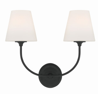 Sylvan Two Light Wall Sconce in Black Forged (60|2442OPBF)