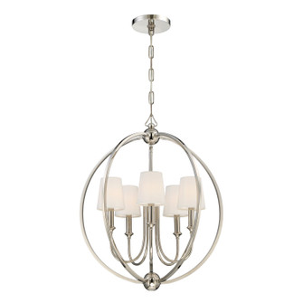 Sylvan Five Light Chandelier in Polished Nickel (60|2247PN)