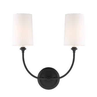 Sylvan Two Light Wall Sconce in Black Forged (60|2242BF)