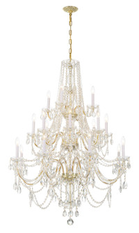 Traditional Crystal 20 Light Chandelier in Polished Brass (60|1157PBCLMWP)