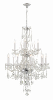 Traditional Crystal 15 Light Chandelier in Polished Chrome (60|1155CHCLMWP)