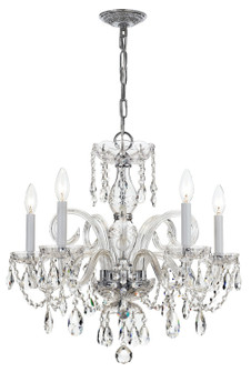 Traditional Crystal Five Light Chandelier in Polished Chrome (60|1005CHCLSAQ)