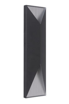 Peak LED Outdoor Pocket Sconce in Textured Black / Brushed Aluminum (46|Z3422TBBALED)