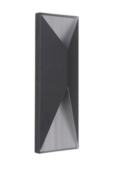 Peak LED Outdoor Pocket Sconce in Textured Black / Brushed Aluminum (46|Z3412TBBALED)