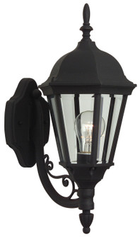 Leaded Straight Glass Cast One Light Wall Mount in Textured Black (46|Z317TB)