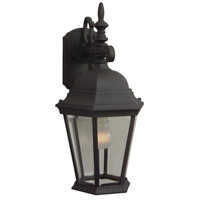 Straight Glass Cast One Light Wall Mount in Textured Black (46|Z254TB)