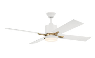 Teana 52'' Ceiling Fan in White/Satin Brass (46|TEA52WSB4)