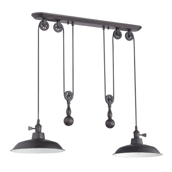 Pendant Two Light Pendant in Aged Bronze Brushed (46|P402ABZ)