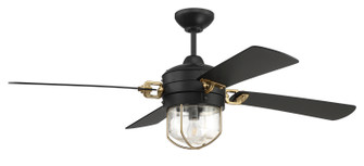 Nola 52''Ceiling Fan in Flat Black/Satin Brass (46|NOL52FBSB4)