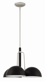 Kahn Three Light Outdoor Chandelier in Midnight/Satin Aluminum (46|57223MNSA)