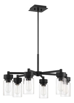 Bennet Six Light Outdoor Chandelier in Midnight (46|57126MN)