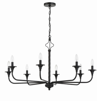 Jolenne Eight Light Chandelier in Flat Black (46|57028FB)