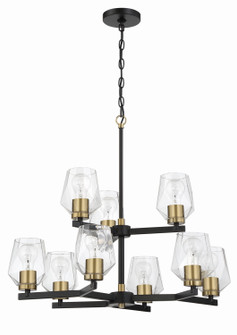 Avante Grand Nine Light Chandelier in Flat Black/Satin Brass (46|56929FBSB)