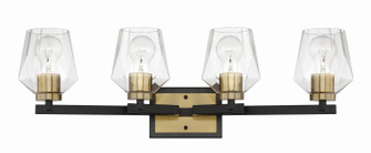 Avante Grand Four Light Vanity in Flat Black/Satin Brass (46|56904FBSB)
