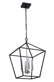 Flynt II Four Light Foyer Pendant in Flat Black/Brushed Polished Nickel (46|56335FBBNK) Flynt II Four Light Foyer Pendant in Flat Black/Brushed Polished Nickel (46|56335FBBNK)