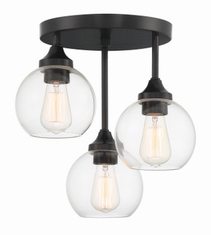 Glenda Three Light Semi Flush Mount in Flat Black (46|56253FB)