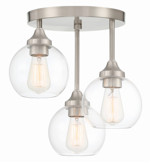 Glenda Three Light Semi Flush Mount in Brushed Polished Nickel (46|56253BNK)