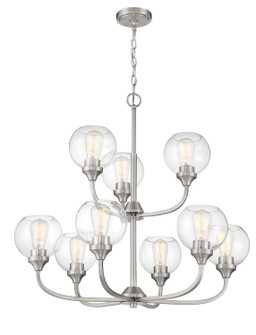 Glenda Nine Light Chandelier in Brushed Polished Nickel (46|56229BNK)