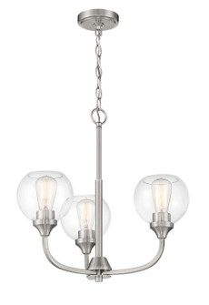 Glenda Three Light Chandelier in Brushed Polished Nickel (46|56223BNK)