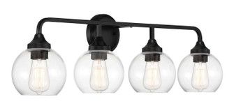 Glenda Four Light Vanity in Flat Black (46|56204FB)