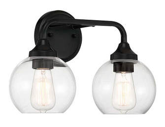 Glenda Two Light Vanity in Flat Black (46|56202FB)