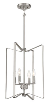 Shayna Four Light Foyer Pendant in Brushed Polished Nickel (46|56134BNK)