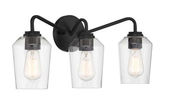 Shayna Three Light Vanity in Flat Black (46|56103FB)