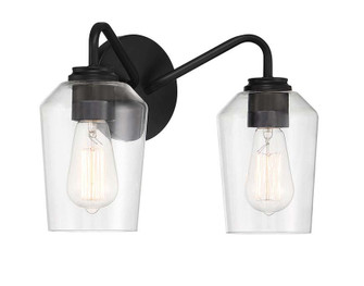 Shayna Two Light Vanity in Flat Black (46|56102FB)