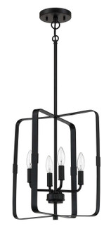 Stowe Four Light Foyer Pendant in Flat Black (46|56034FB)