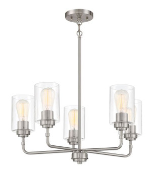 Stowe Five Light Chandelier in Brushed Polished Nickel (46|56025BNK)
